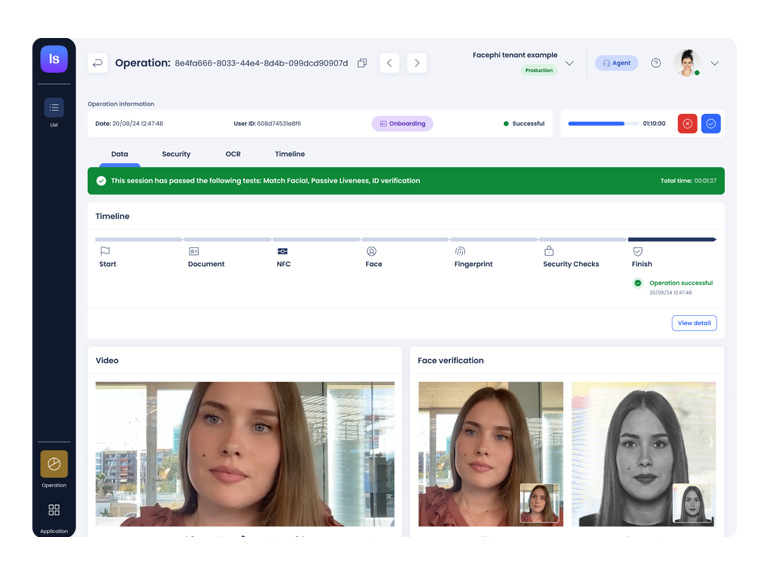 IDV single operation dashboard