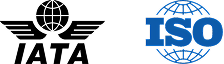 Logos de IATA e ISO