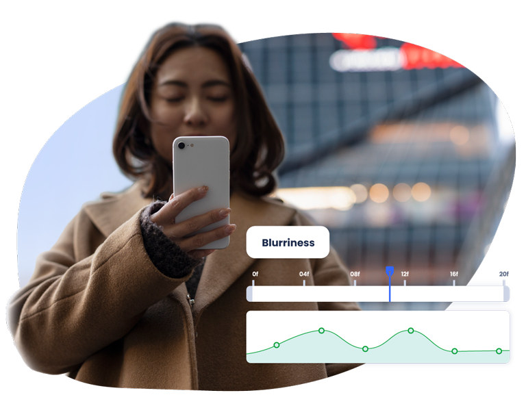 User observing the cell phone. An overlay graphic shows the verification process.