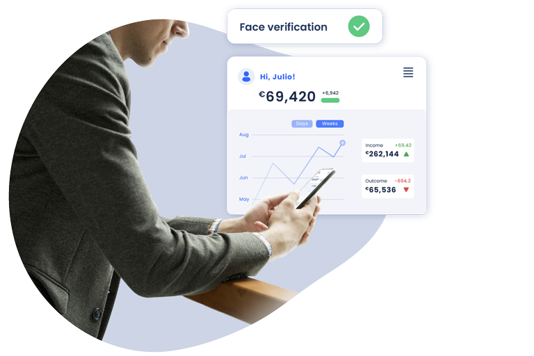 A user consults a financial transaction after a successful onboarding