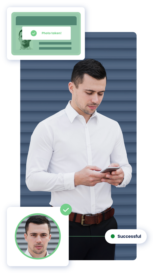 User authenticating through a mobile device