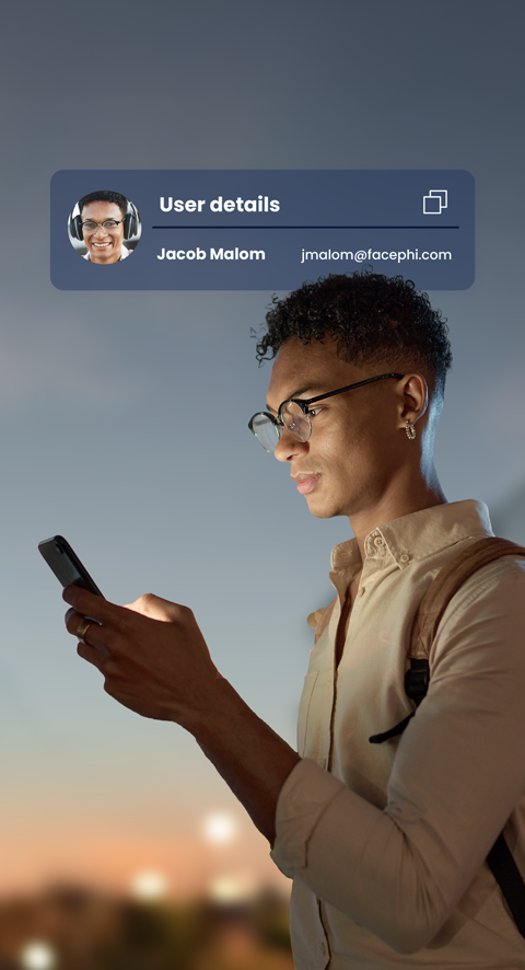 User consulting cell phone