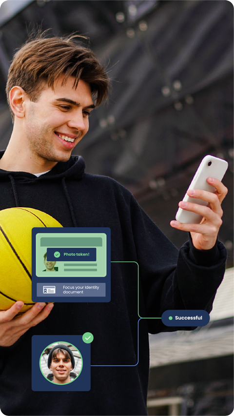 Young guy authenticating to play online games