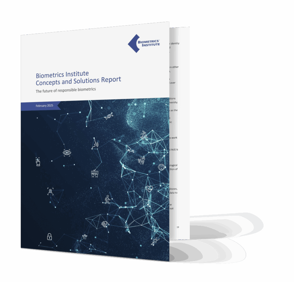Concepts and Solutions Report' de Biometrics Institute