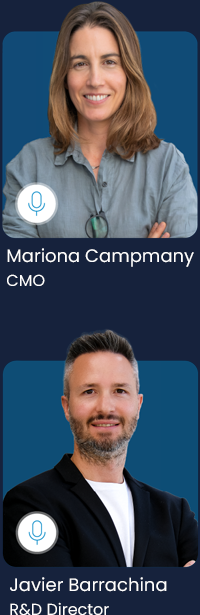 Mariona Campmany, CMO y Javier Barrachina, R&D Director