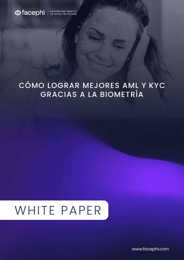 Portada del white paper sobre Cómo lograr mejores AML y KYC gracias a biometría