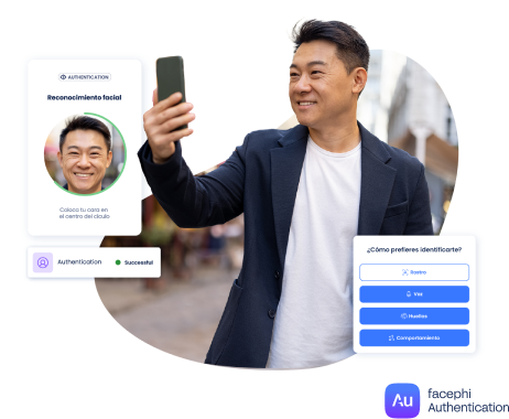 Usuario con la aplicación Facephi Authentication