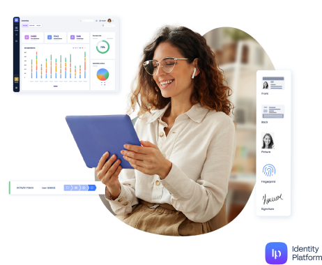 Usuaria con la aplicación Facephi Identity Platform