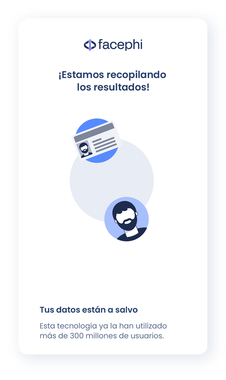 Dibujo que muestra el segundo paso del proceso de reconocimiento facial biométrico