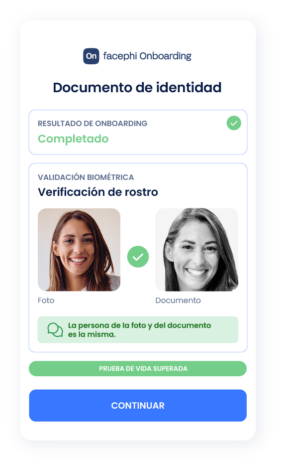 Tarjeta explicativa del tercer paso en el proceso de Onboarding