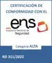 Logo certificado de calidad ENS Categoría Alta. RD-311 2022