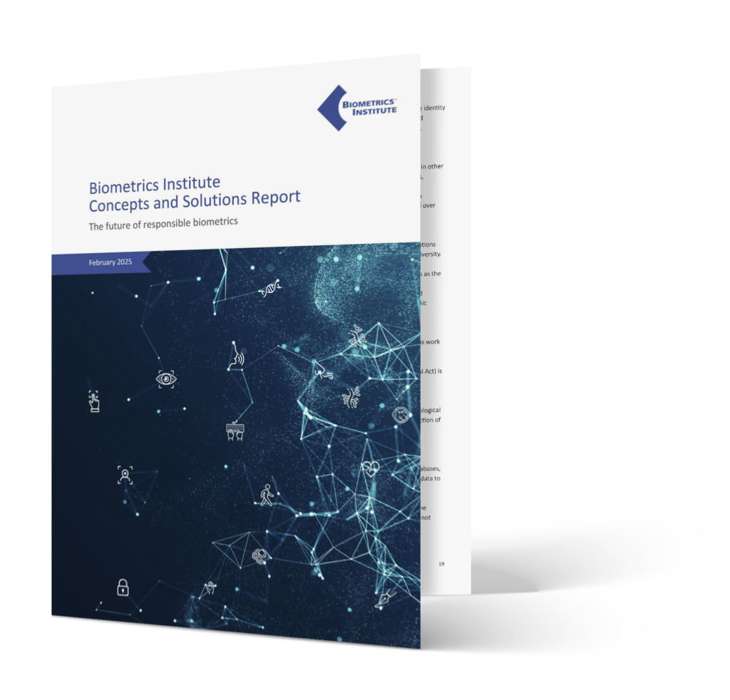 Concepts and Solutions Report' de Biometrics Institute
