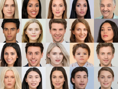 Collage de caras de personas de distintas edades y sexos