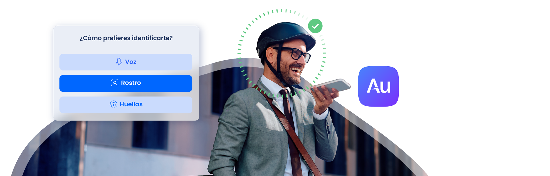 Usuario autenticandose a través de una aplicación de Facephi