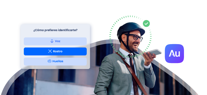 Usuario autenticandose a través de una aplicación de Facephi
