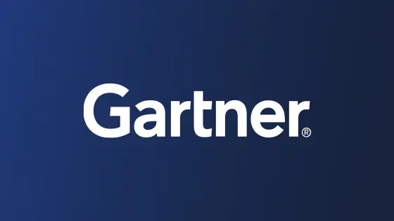 Logo de Gartner® sobre fondo azul ligeramente degradado