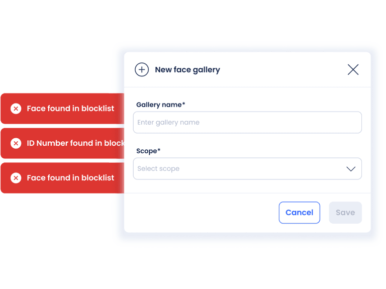 Cara en la lista de bloqueo