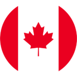 Bandera redonda de Canadá